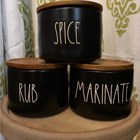 Rae Dunn Black Kitchen Canister Tower - Picture 2 of 3